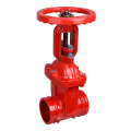 non rising stem cast iron resilient seat grooved gate valve dn 100 with indicator